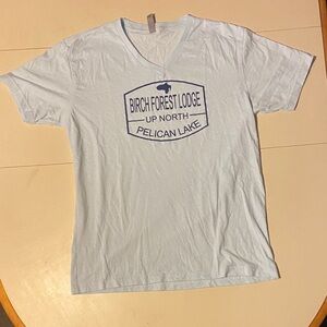 Next Level Apparel Light Blue Graphic Tee